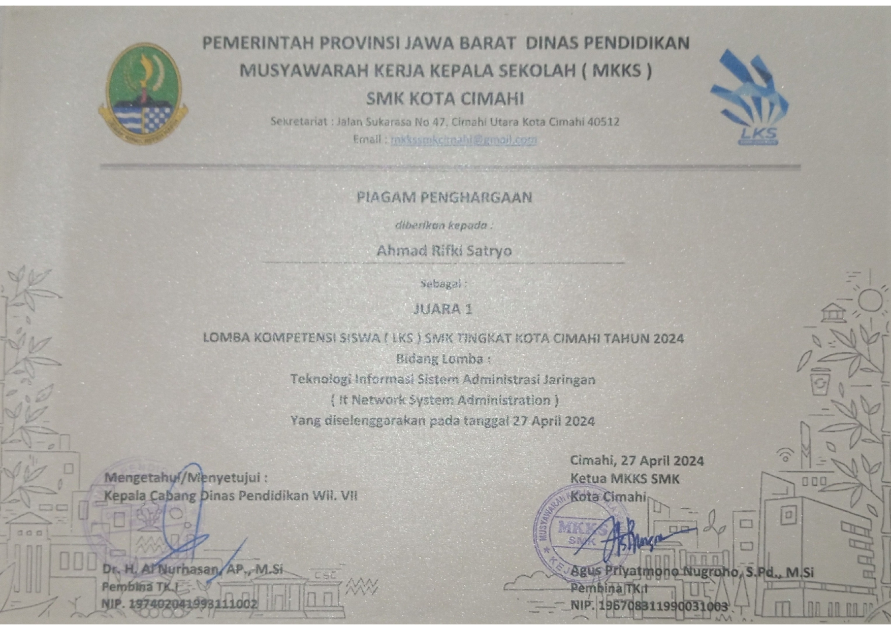 Sertifikat ITNSA