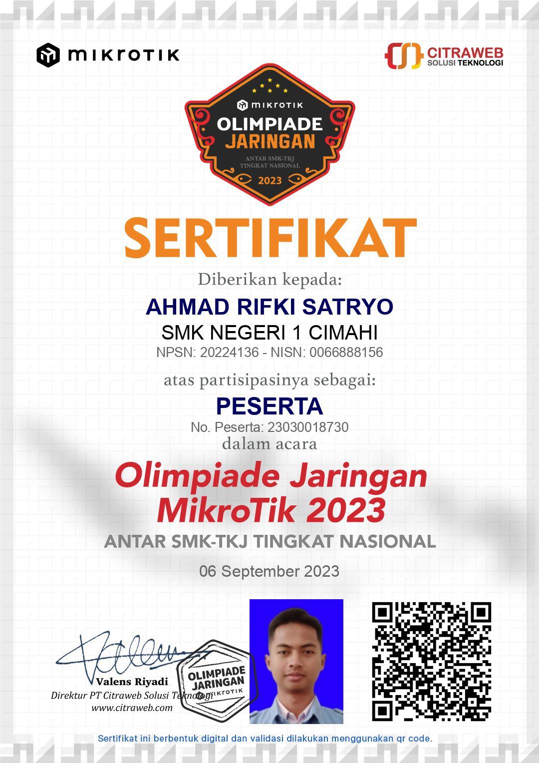 Sertifikat OJM
